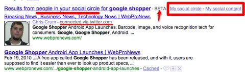 Google Social Circle Personalized Search Google 'In Your Social Circle' Personalized Search