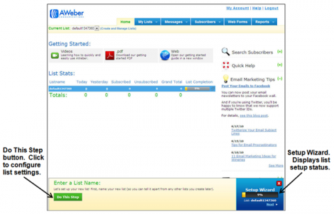 email-list-setup Email List Setup at Aweber
