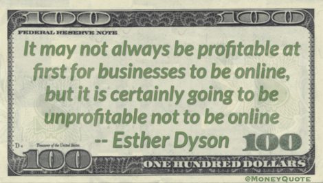 Esther Dyson Profitable Businesses Online